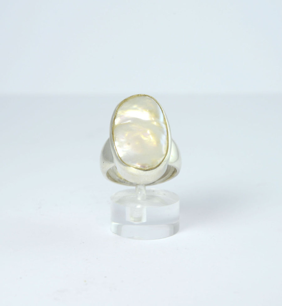 Unikat Ring Perle 24x14 mm