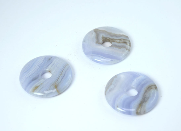 Chalcedon Blau Donut 40 mm