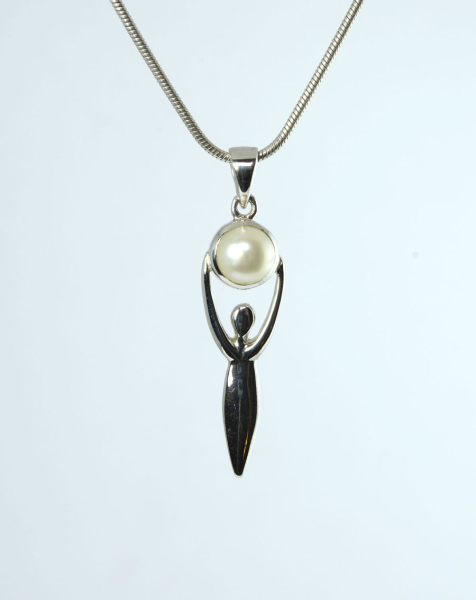 Unikat Anhänger Perle-Göttin Klein