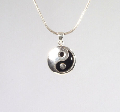 Anhänger Yin-Yang Achat 17 mm