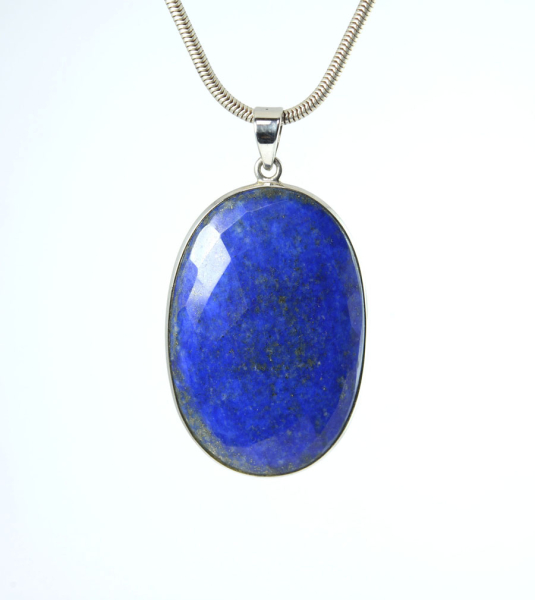 Unikat Anhänger Lapislazuli Oval 50x34 mm
