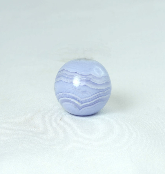 Unikat Chalcedon Blau Kugel 27 mm