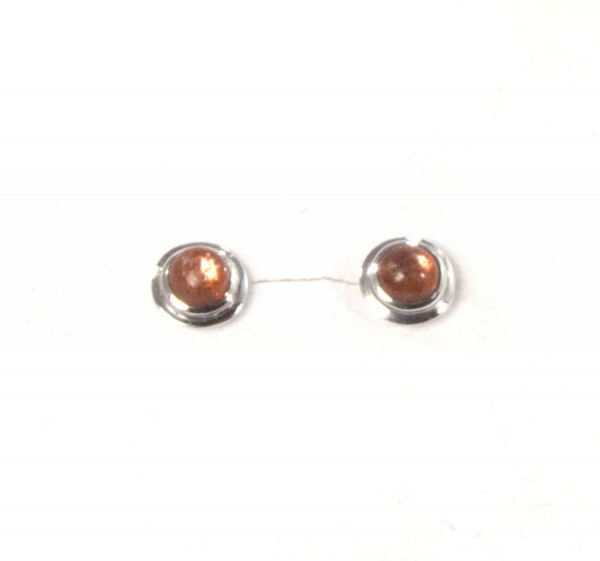 Ohrstecker Sonnenstein Rund 5 mm