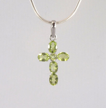 Anhänger Peridot Kreuz