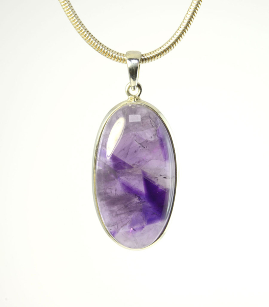 Unikat Anhänger Amethyst Oval "Blütenamethyst"