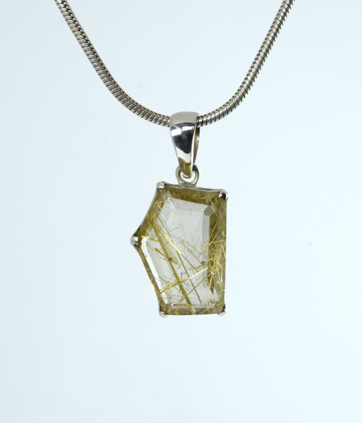 Unikat Anhänger Rutilquarz Free Facettiert